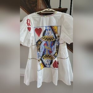Queen of Hearts QUEEN OF SPARKLES Embroidered Sequins Bubble Arm Dress Small